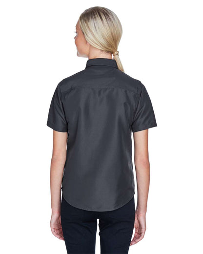 Harriton Women's Key West Short Sleeve Performance Staff Shirt M580W #colormdl_Dark Charcoal