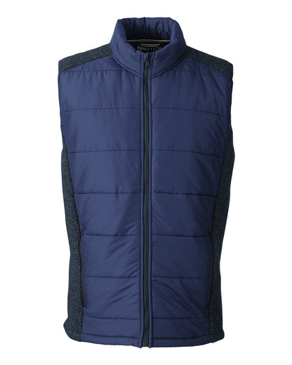 Nautica Men's Harbor Puffer Vest N17946 #color_Navy/ Navy Heather