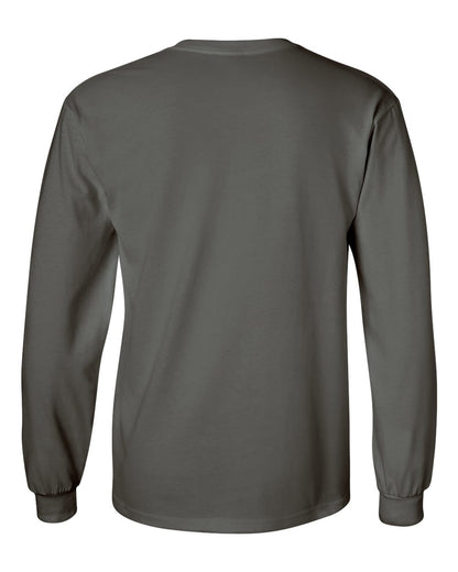 Gildan Unisex Ultra Cotton® Long Sleeve T-Shirt 2400 #color_Charcoal