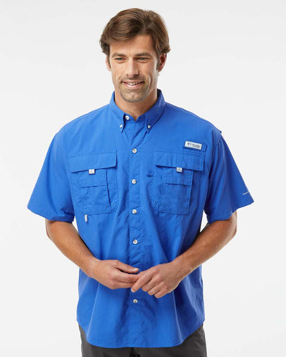 Columbia Men's PFG Bahama™ II Short Sleeve Shirt 212464 #colormdl_Vivid Blue