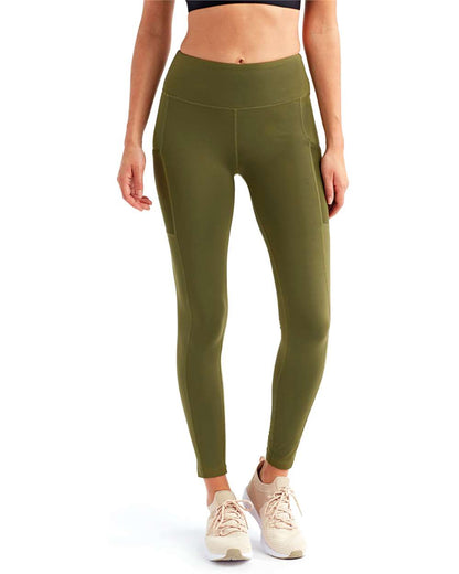 TriDri Women's Mesh Pocket Danica Leggings TD304 #colormdl_Olive