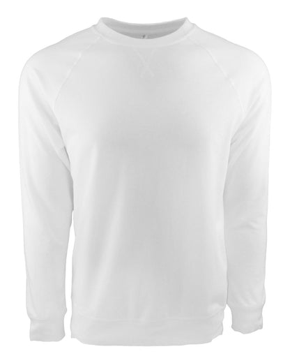 Next Level Laguna Raglan Crewneck Sweatshirt 9000 #color_White