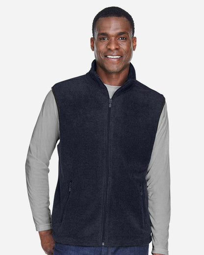 Harriton Unisex Fleece Full-Zip Vest M985 #colormdl_Navy