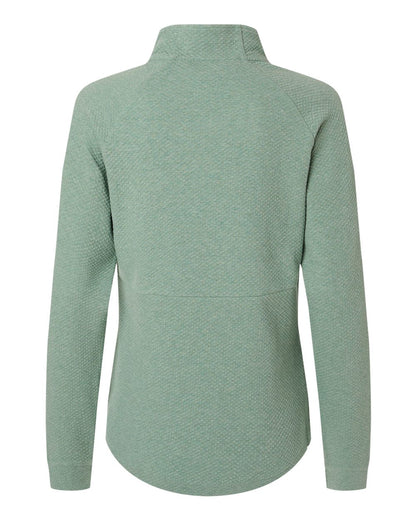 North End Women's Spirit Textured Quarter-Zip Pullover NE725W #color_Sage Green Heather