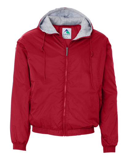 Augusta Sportswear Fleece Lined Hooded Jacket 3280 #color_Red