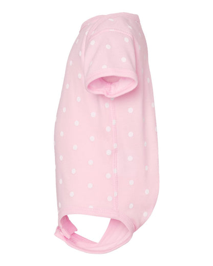 Rabbit Skins Infant Baby Rib Bodysuit 4400 #color_Ballerina/ White Dot