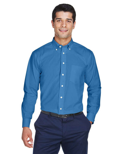 Devon & Jones Men's Crown Collection® Oxford Woven Dress Shirt D630 #colormdl_French Blue