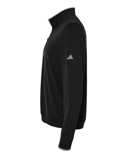 Adidas Lightweight Quarter-Zip Pullover A2002 #color_Black/ Grey Three