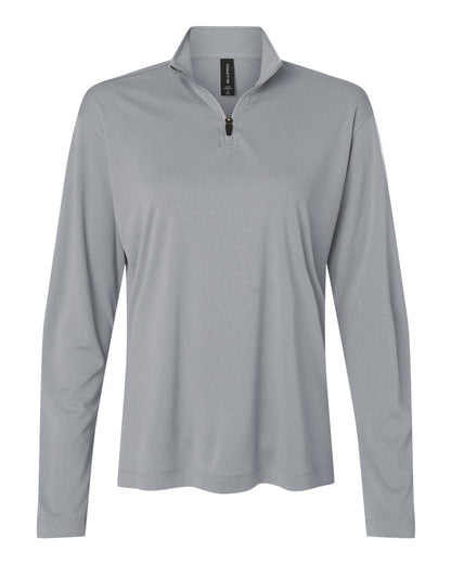 AllPro Women's Pro-Lock Performance Quarter-Zip Pullover 41870L #color_Heather Steel