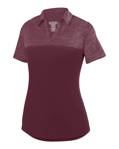 Augusta Sportswear Women's Shadow Tonal Heather Polo 5413 #color_Maroon