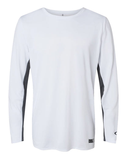 Oakley Men's Team Issue Hydrolix Long Sleeve T-Shirt FOA402992 #color_White