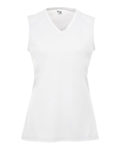 Badger Girls' B-Core Sleeveless T-Shirt 2163 #color_White