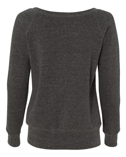 BELLA + CANVAS Women’s Sponge Fleece Wide Neck Sweatshirt 7501 #color_Charcoal Black Triblend