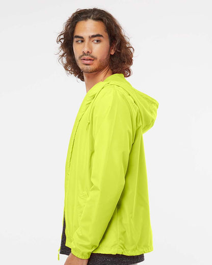 Independent Trading Co. Lightweight Windbreaker Full-Zip Jacket EXP54LWZ #colormdl_Safety Yellow