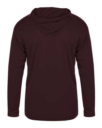 Badger Youth B-Core Long Sleeve Hooded T-Shirt 2105 #color_Maroon