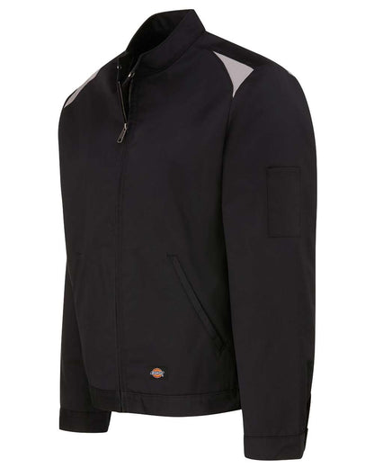 Dickies Insulated Colorblocked Jacket LJ60 #color_Black/ Silver