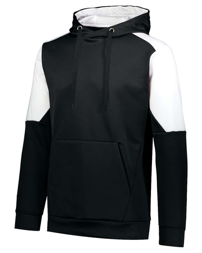 Holloway Unisex Blue Chip Hooded Sweatshirt 222540 #color_Black/ White