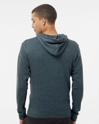 J. America Men's Triblend Full-Zip Hooded Sweatshirt 8872 #colormdl_Navy Triblend