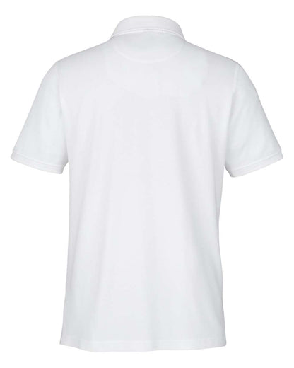 Harriton Men's Valiant Cotton Snag Protect Pocket Polo M205P #color_White