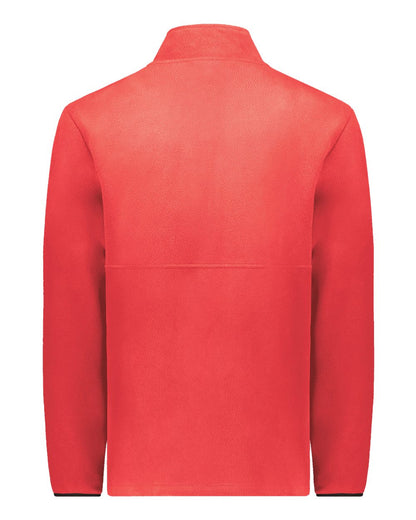 Augusta Sportswear Youth Eco Revive™ Polar Fleece Quarter-Zip Pullover 6856 #color_Scarlet