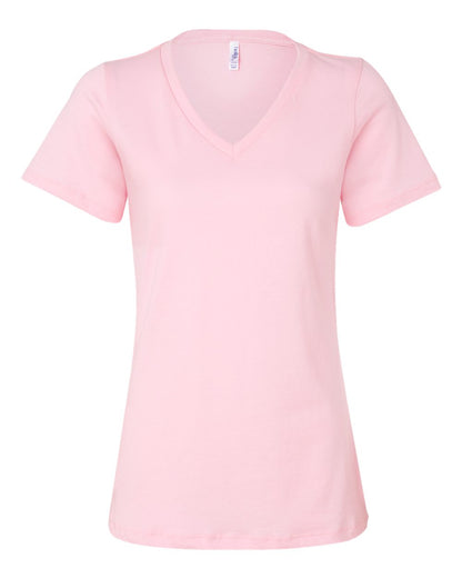 BELLA + CANVAS Women’s Relaxed Jersey V-Neck Tee 6405 #color_Pink