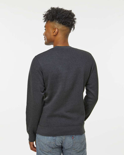 J. America Unisex BTB Fleece Crewneck Sweatshirt 8721 #colormdl_Charcoal Heather