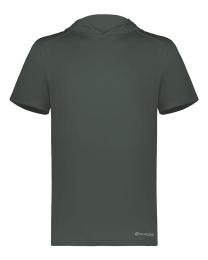 Holloway Men's Hooded T-Shirt Powered by Coolcore 222142 #color_Iron