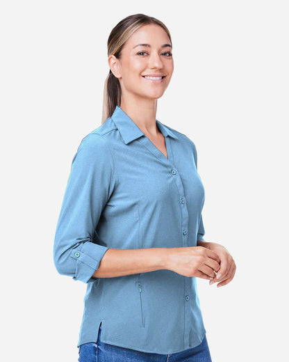 CORE365 Women's Ultra UVP® Marina Shirt CE510LW #colormdl_Columbia Blue
