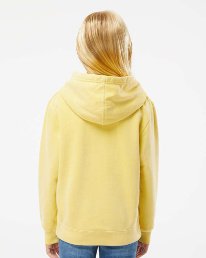 Independent Trading Co. Youth Midweight Pigment-Dyed Hooded Sweatshirt PRM1500Y #colormdl_Pigment Yellow