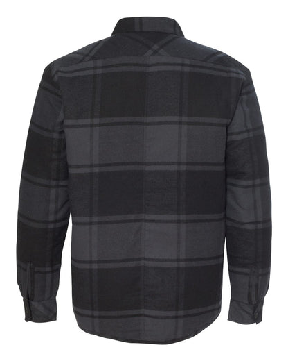 Burnside Quilted Flannel Shirt Jacket 8610 #color_Black Plaid