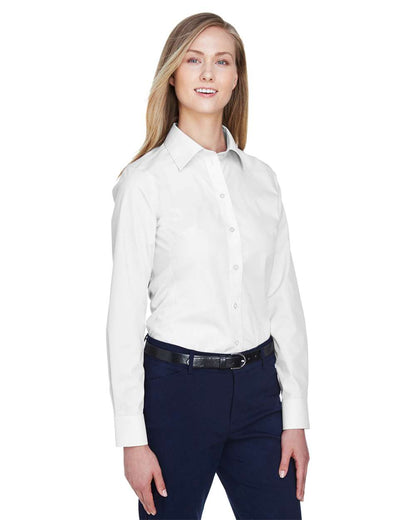 Devon & Jones Women's Crown Collection® Broadcloth Woven Dress Shirt D620W #colormdl_White