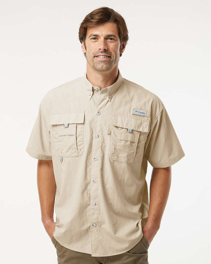 Columbia Men's PFG Bahama™ II Short Sleeve Shirt 212464 #colormdl_Fossil