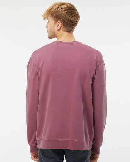 Independent Trading Co. Midweight Pigment-Dyed Crewneck Sweatshirt PRM3500 #colormdl_Pigment Maroon