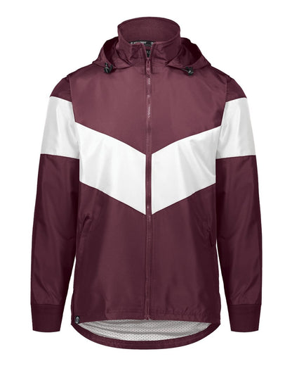Holloway Men's Potomac Hooded Jacket 229527 #color_Maroon/ White