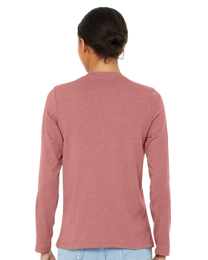 BELLA + CANVAS Women’s Jersey Long Sleeve Tee 6500 #colormdl_Heather Mauve