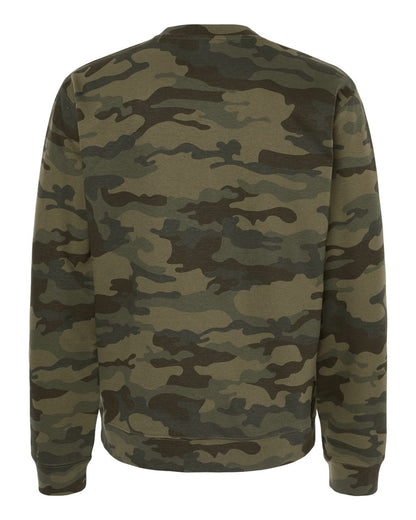 Independent Trading Co. Midweight Crewneck Sweatshirt SS3000 #color_Forest Camo