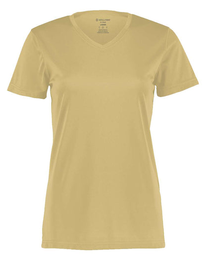 Holloway Women's Momentum V-Neck T-Shirt 222820 #color_Vegas Gold