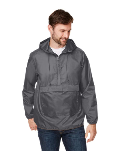 Team 365 Unisex Zone Protect Packable Anorak Jacket TT77 #colormdl_Sport Graphite