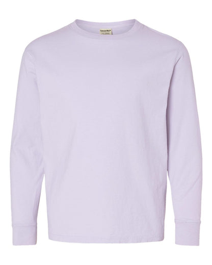 ComfortWash by Hanes Garment-Dyed Youth Long Sleeve T-Shirt GDH275 #color_Future Lavender