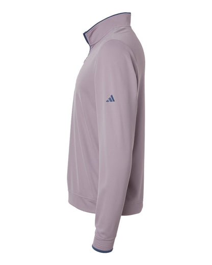 Adidas Lightweight Quarter-Zip Pullover A2002 #color_Preloved Fig/ Preloved Ink