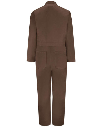 Red Kap Men's Twill Action Back Coverall CT10 #color_Brown