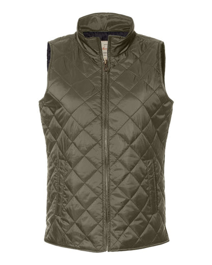 Weatherproof Women's Vintage Diamond Quilted Vest W207359 #color_Rosin