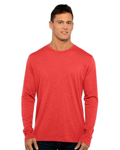 Next Level Triblend Long Sleeve T-Shirt 6071 #colormdl_Vintage Red