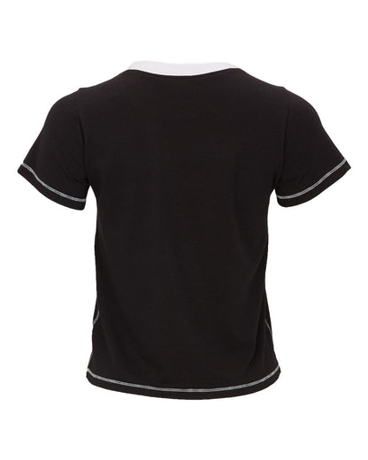 Boxercraft Women's Contrast Stitch Baby Tee BW2106 #color_Black