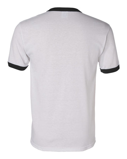 Augusta Sportswear Unisex 50/50 Ringer T-Shirt 710 #color_White/ Black