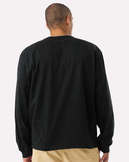 BELLA + CANVAS Unisex 7.5 oz Heavyweight Long Sleeve Tee 4651 #colormdl_Black