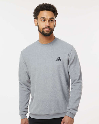 Adidas Men's Terry Loop Crewneck Sweatshirt A586 #colormdl_Grey Three