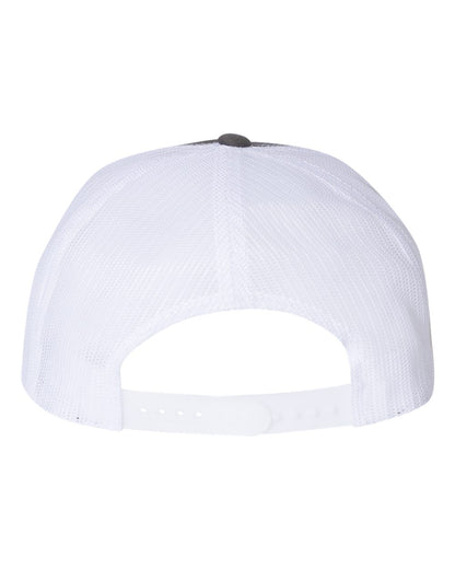 YP Classics Five-Panel Classic Trucker Cap 6006 #color_Charcoal/ White