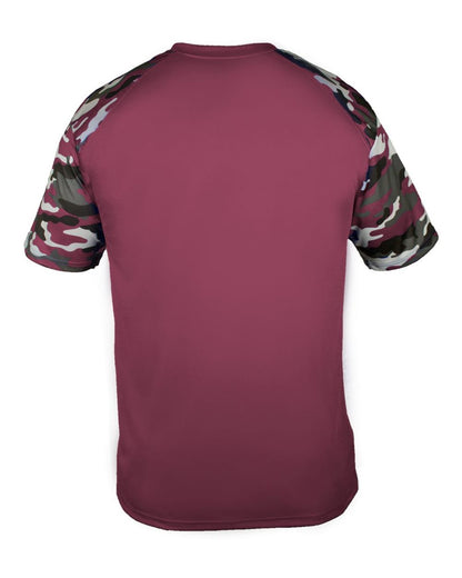 Badger Camo Sport T-Shirt 4141 #color_Maroon/ Maroon Camo