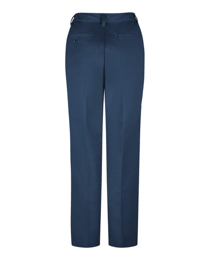 Red Kap Women's Extended Sizes Elastic Insert Work Pants PT61EXT #color_Navy - Unhemmed